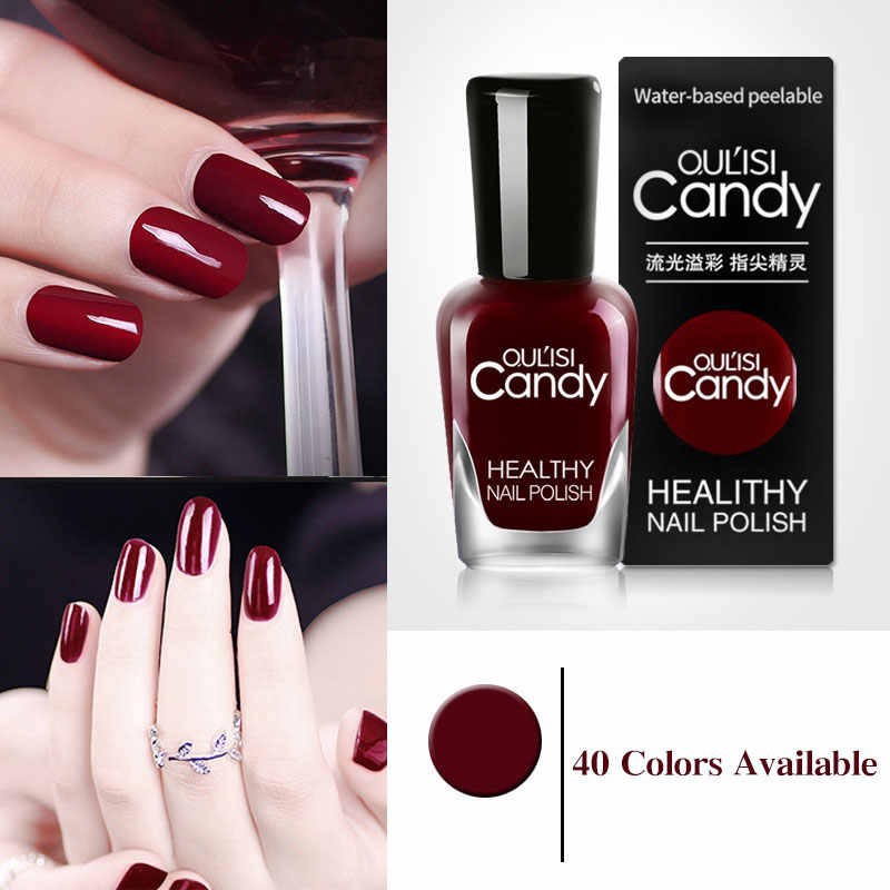 Kuteks Peel Off Cat Kuku Palsu Wanita Nail Polish Halal Kecantikan Candy 41 WARNA DD401 COD