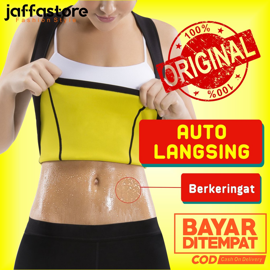 Cami Hot Shapers Slimming Vest Neotex Korset Baju Tanktop Olahraga Pelangsing Pria Wanita