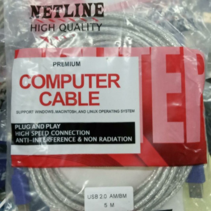 Netline Kabel USB Printer 5Meter