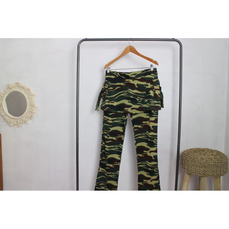 Celana rok loreng / Celana rok senam / Celana rok olahraga