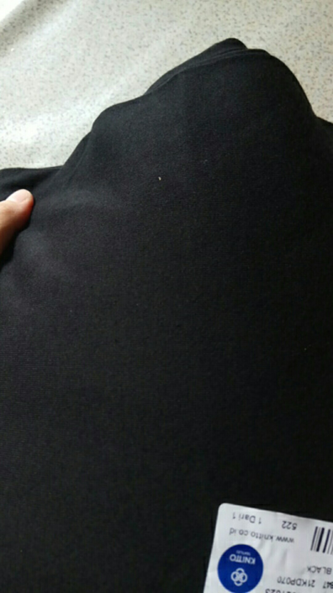 Kain Cotton Combed 24s Jet Black (bahan Kaos)