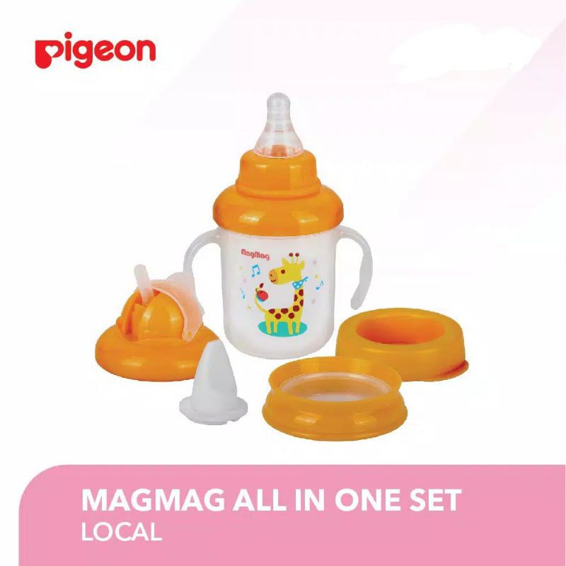 Pigeon Magmag Mag Mag All in One Set Training Cup / Botol Gelas Minum Bayi