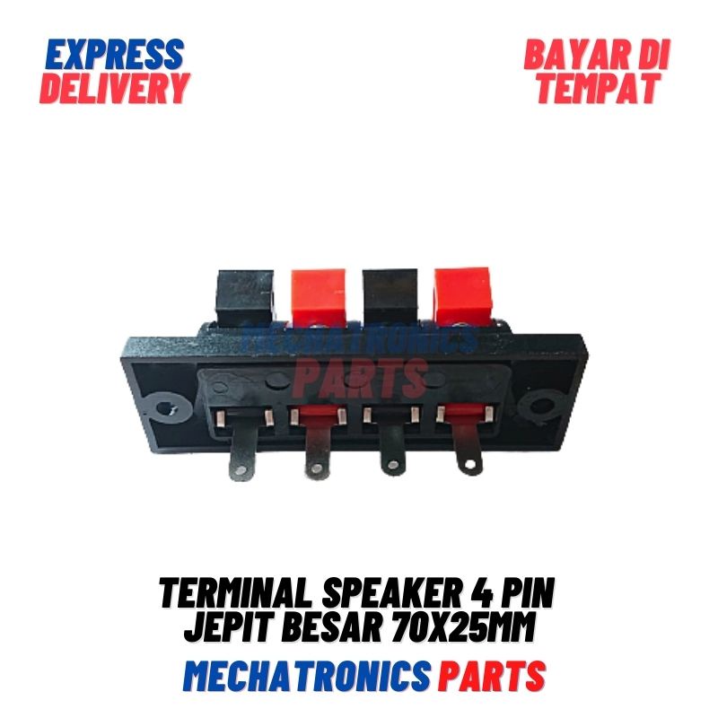 Terminal Speaker 4Pin Jepit Besar 70x25mm