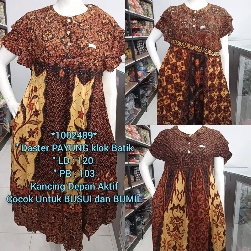 DASTER PAYUNG SOGAN BATIK | DASTER KLOK Terbaru