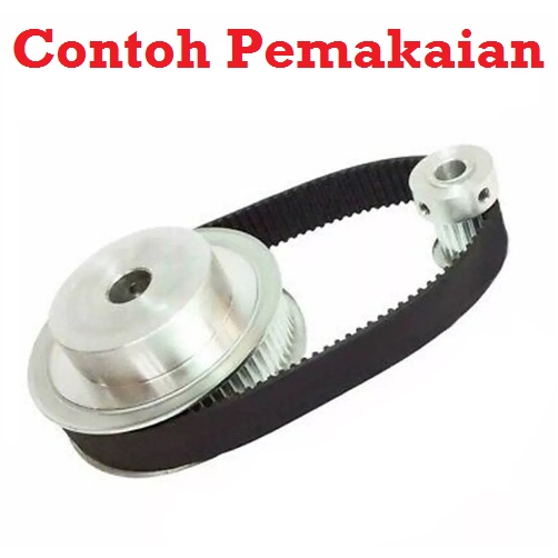 [HAEBOT] GT2 Pulley Timing 12T W10 Bore 3.17 4 5 6mm Lebar 10mm Puley CNC 3D Printer Aluminium Pitch 2mm Aktuator Slider Bergigi Gigi 12