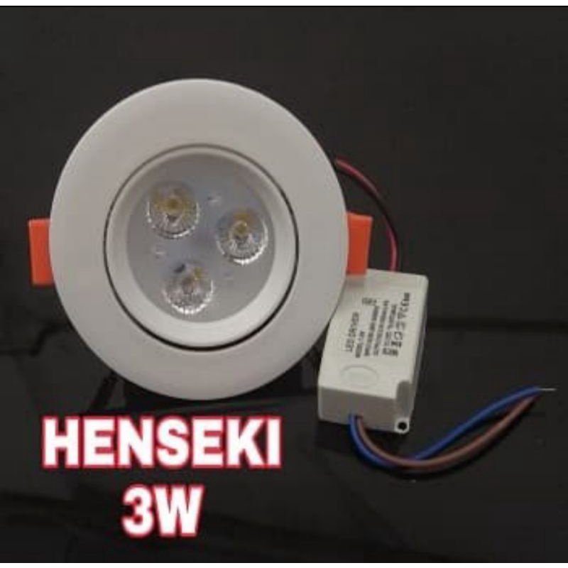 Lampu Downlight LED 3mata 3watt HENSEKI 