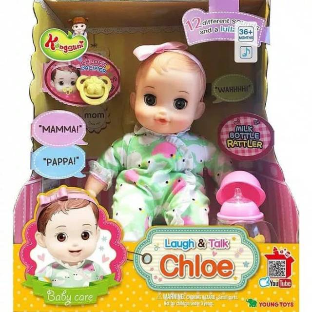 mainan anak boneka chloe kongsuni laugh and talk korea