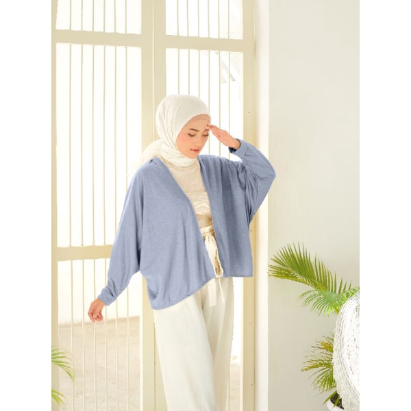 WAFFELY BATWING OUTER | outer knit waffle model batwing oversize