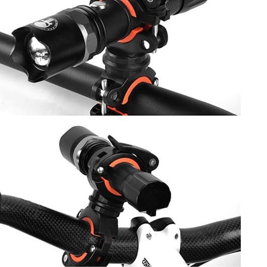 ➳ Clamp Penjepit Senter Stang Sepeda Holder senter - Orange ➺
