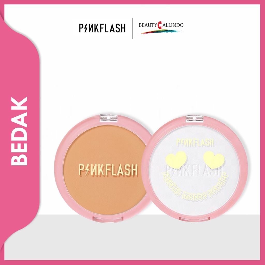 Pinkflash Pressed Powder F08 | Pink Flash Lasting Matte Pressed Powder Bedak Padat