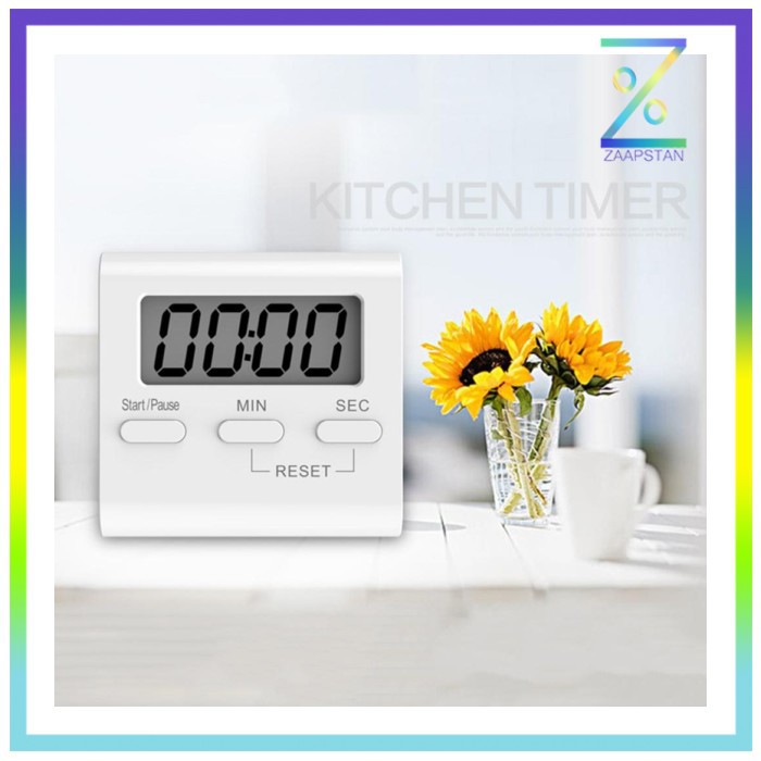VAHIGCY Timer Masak Dapur Countdown Digital Alarm Clock - T10 - White
