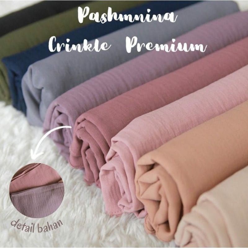 [NEW] Pashmina Crinckle Airflow Cotton Shawl Premium / Hijab Pashmina Terbaru Crinckle airflow