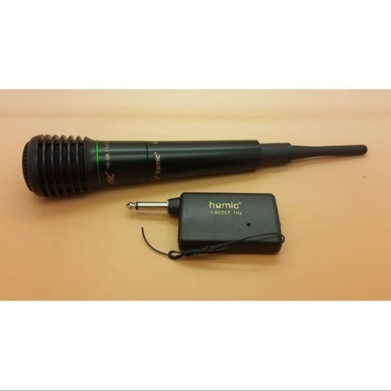 Mic Wireless Homic HM308 / Mic Karaoke Tanpa Kabel