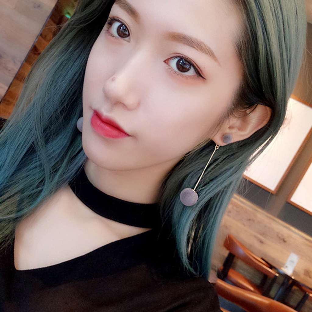 Hu Hu Hu Hu Hu Alat Bantu Pasang Kacamata♡ Anting Tusuk Gantung Panjang Wanita Desain Bola Bulu Gaya Elegan Untuk Hadiah