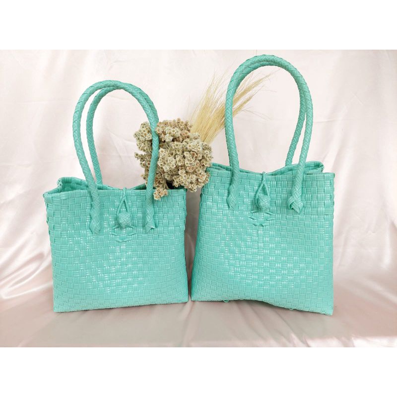 TAS ANYAM JALI WARNA MINT PREMIUM / HAMPERS PREMIUM / TAS JALI MURAH / TAS JALI KUALITAS TERBAIK / T