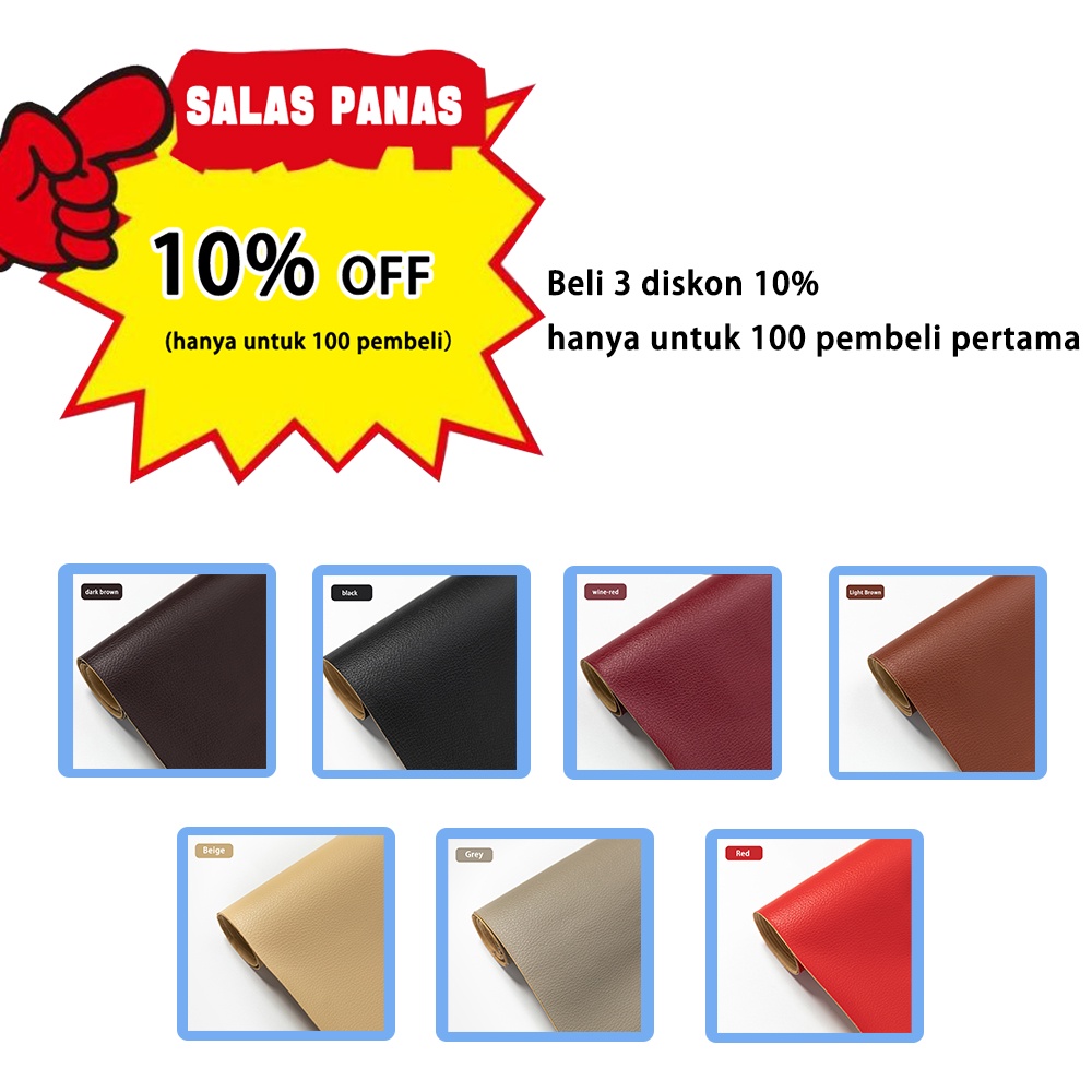 【Restorasi Kulit】70*200cm Perekat Ekstra Kuat Leather Perbaikan Repair Bahan Kulit Yang Rusak Kulit Sofa, Kursi, tas jok mobil, tas jok motor Kain Leather Sticker Kulit PU