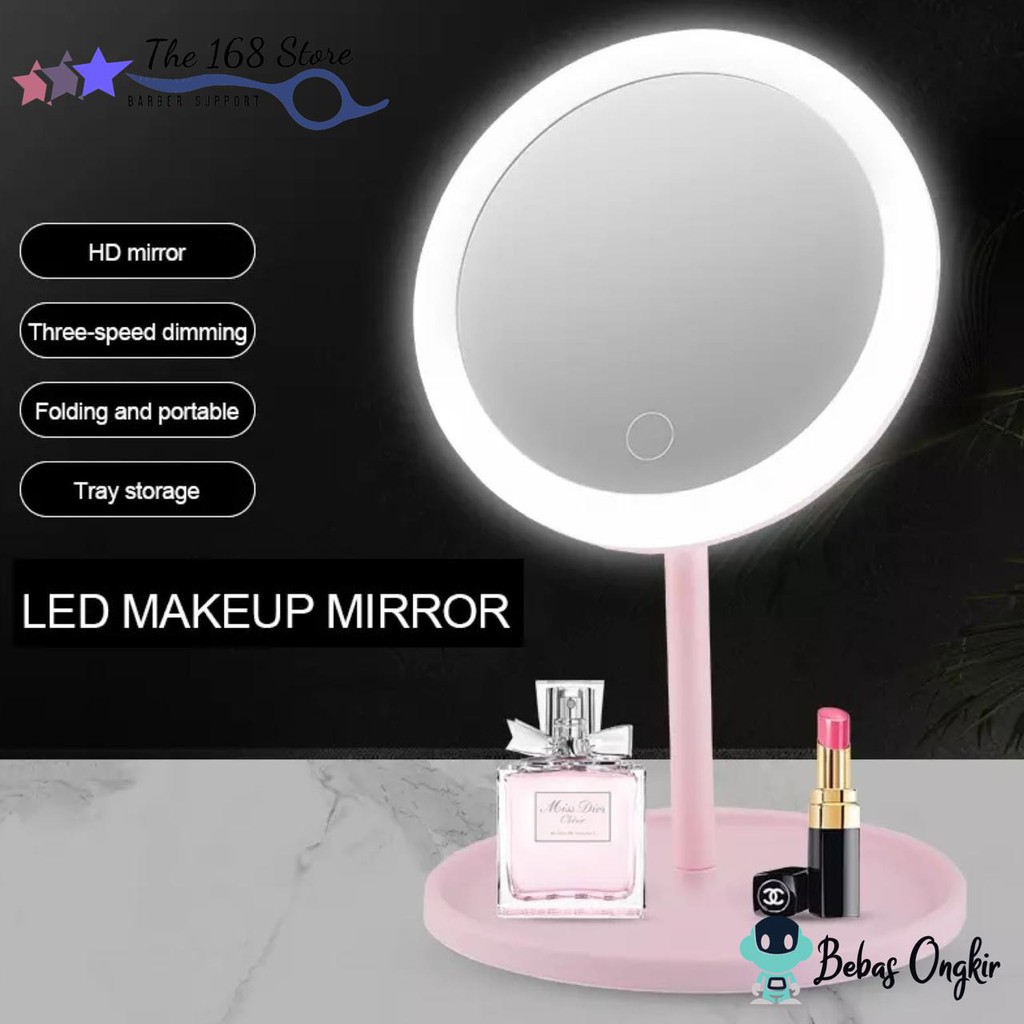 Makeup Mirror LED Lamp Lampu Cermin Kosmetik Recharger Cas Charger 500AB