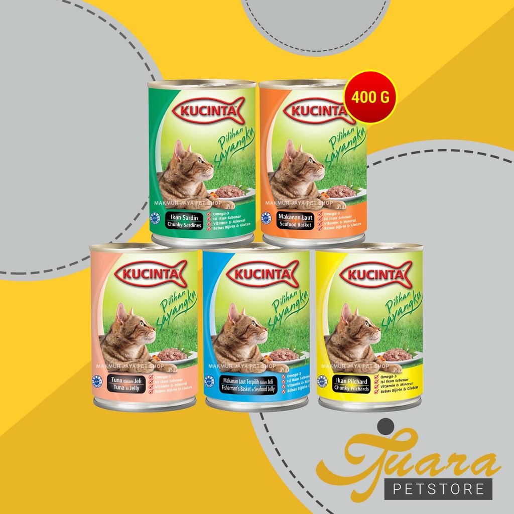 Makanan Kucing Basah Kaleng Kucinta 400 Gram All Variant