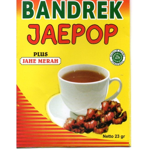 

Bandrek Plus Jahe Merah Jaepop 6 pcs @23gr