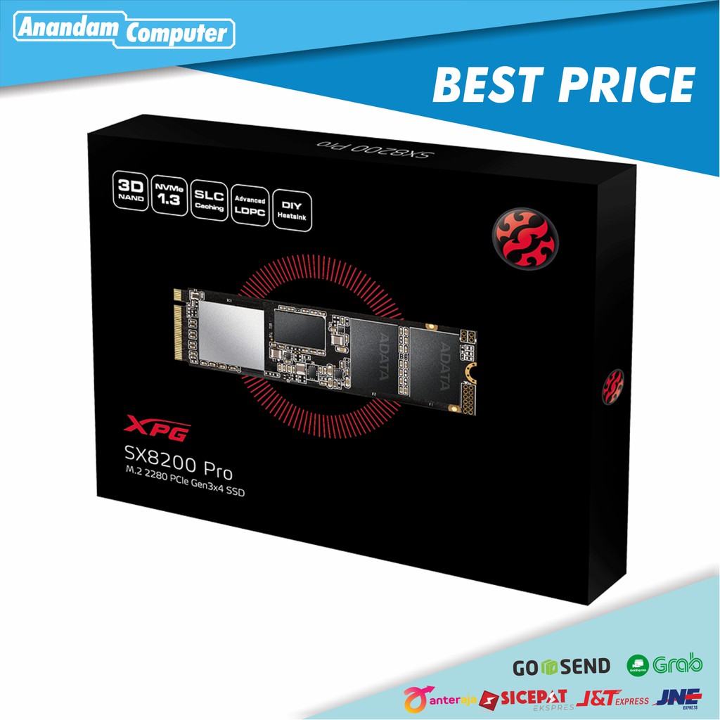 Adata XPG SX8200 Pro 256GB - NVMe M.2 2280 SSD PCIe Gen3x4 SSD