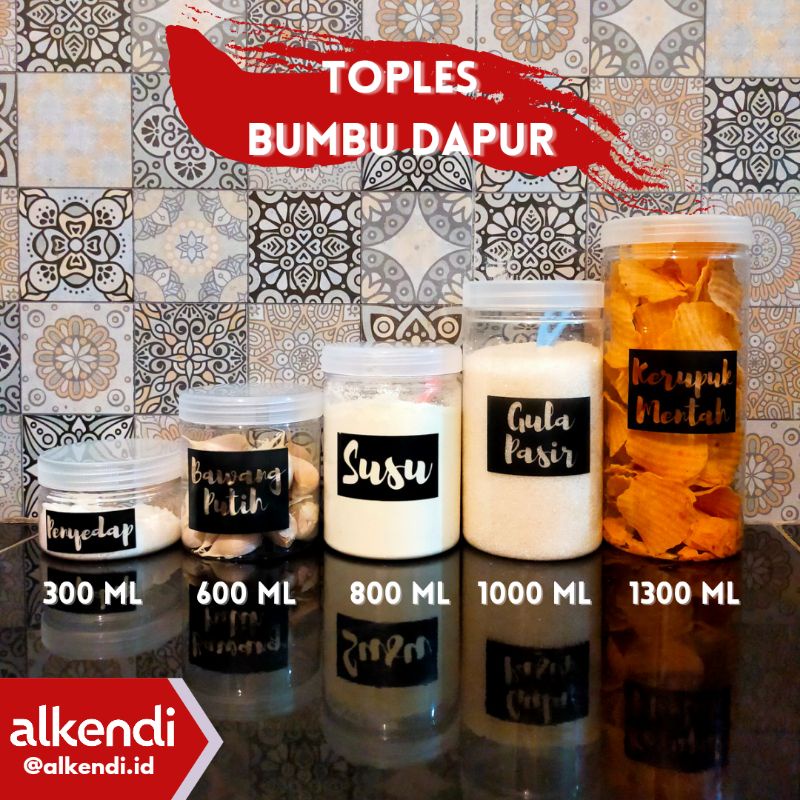 [TABUNG] TOPLES BUMBU DAPUR - NATURAL || TUTUP BENING - NATURAL