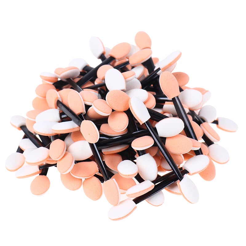100pcs Brush Eyeshadow Kepala Ganda Sekali Pakai