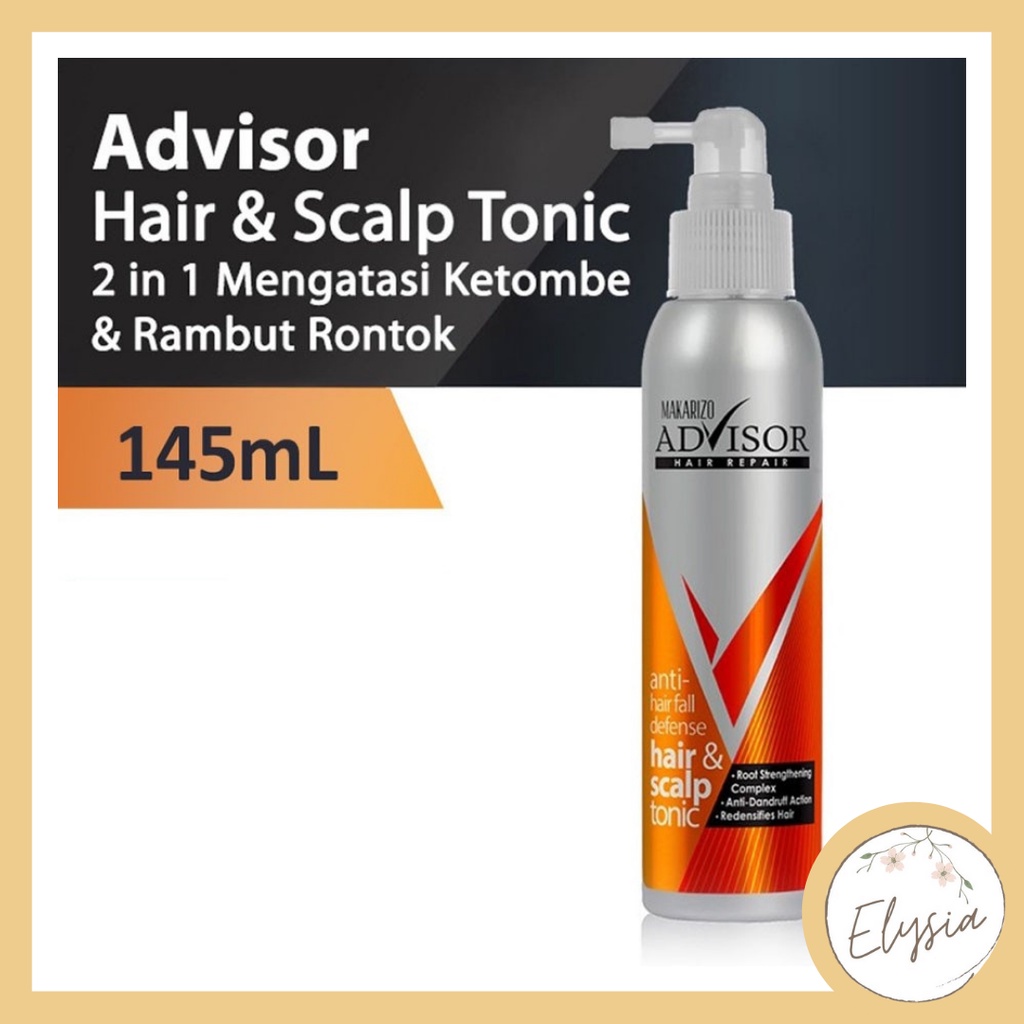 Makarizo Advisor Hair &amp; Scalp Tonic 145mL / Perawatan Rambut Rontok dan Ketombe / Anti Hair Fall