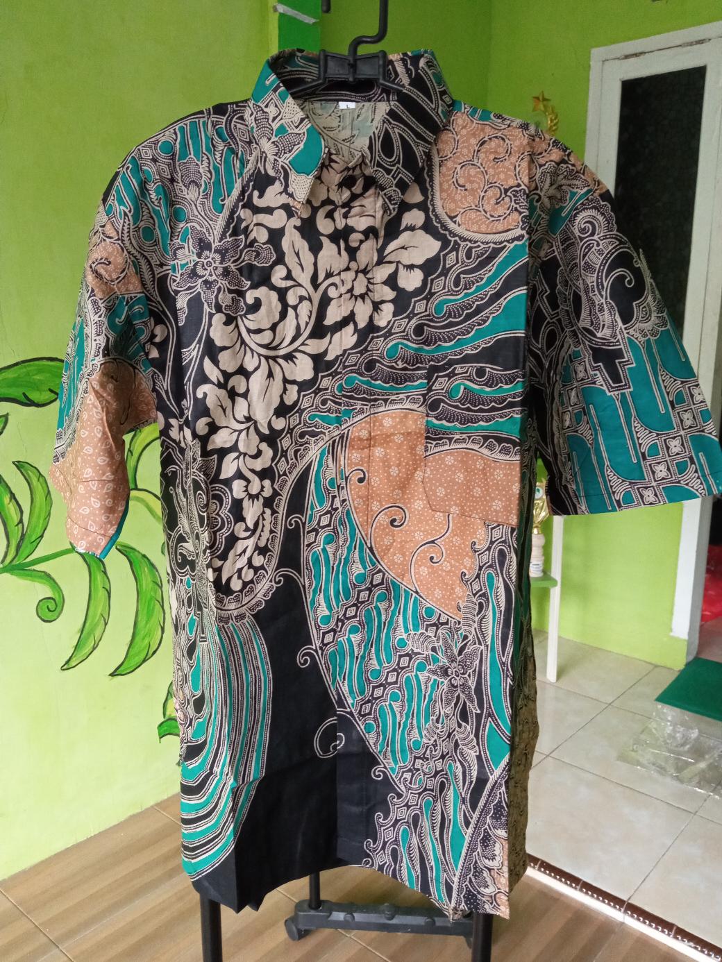 Bayar Di Rumah M L Xl Xxl Kemeja Batik  Elegan Lengan Pendek Distro Batik Pria