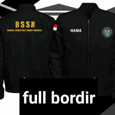 jaket bomber bssn full bordir jaket bssn bomber bssn