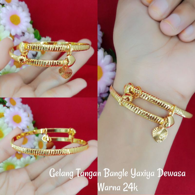 GELANG KUNING ANAK REMAJA GELANG LAPIS EMAS GELANG YAXIYA KUNING GELANG KADAR EMAS 24K XUPING TERMUR