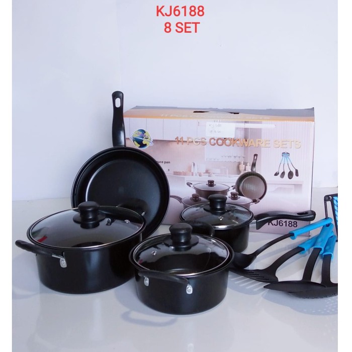 Sinda Paket Peralatan Masak KJ6188 Cookware Set KJ 6188 8 Pcs