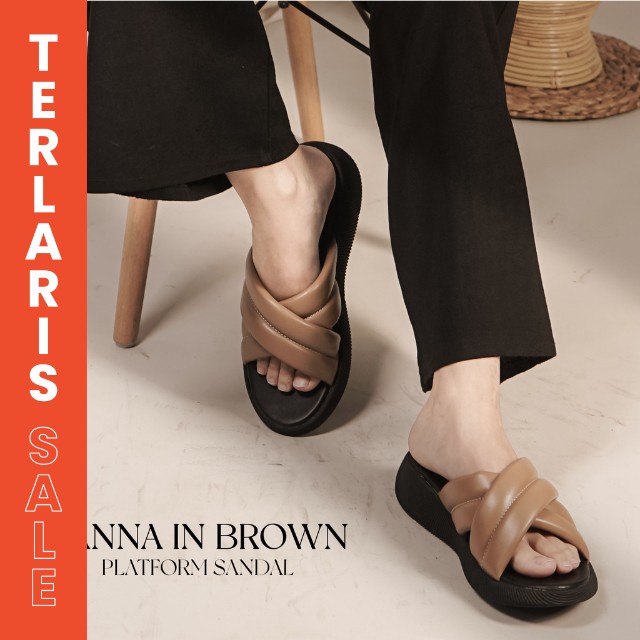 Belleza KANNA Sandal Cewek Model Silang Kekinian 2022 hak 3,5 cm