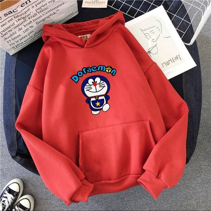 DORAEMON SWEATER HOODIE WANITA PRIA TERMURAH'