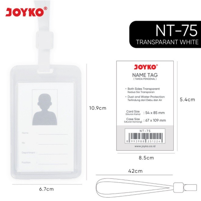 

Joyko Name Tag NT-75 JK Putih