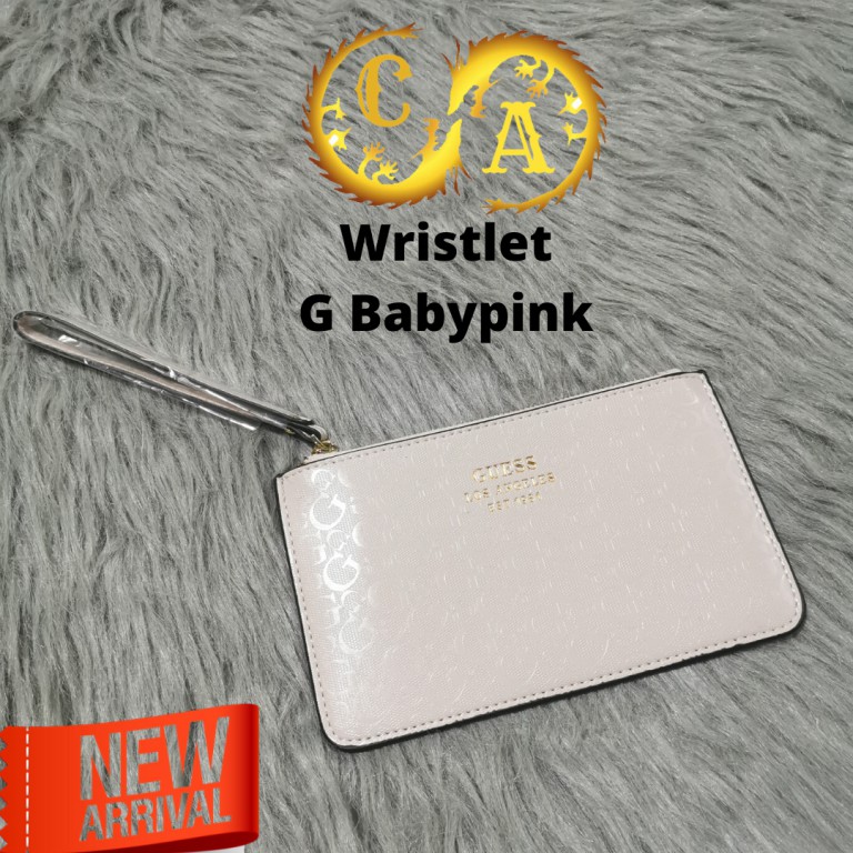 BELI 5 GRATIS 1 WRISTLET CLUTCH GUESS EMBOSS AUTHENTIC QUALITY