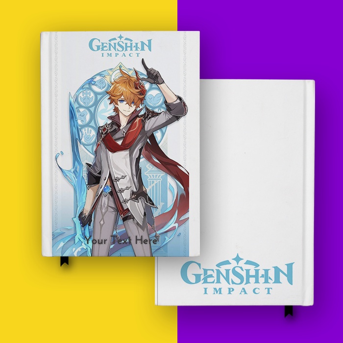 

Notebook Anime Game Genshin Impact Tartaglia Hardcover Buku Tulis Catatan Custom Nama Notes Agenda Planner Diary Jurnal