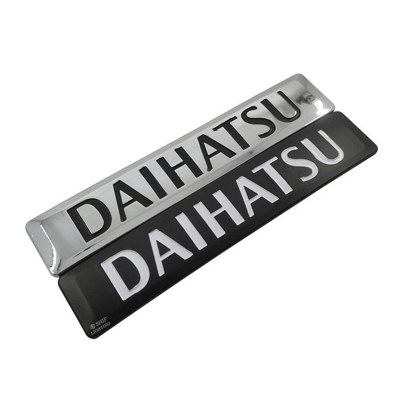 1 x ABS Chrome/ Black DAIHATSU Letter Logo Car Auto Decorative Emblem Badge Sticker Decal Replacement for DAIHATSU