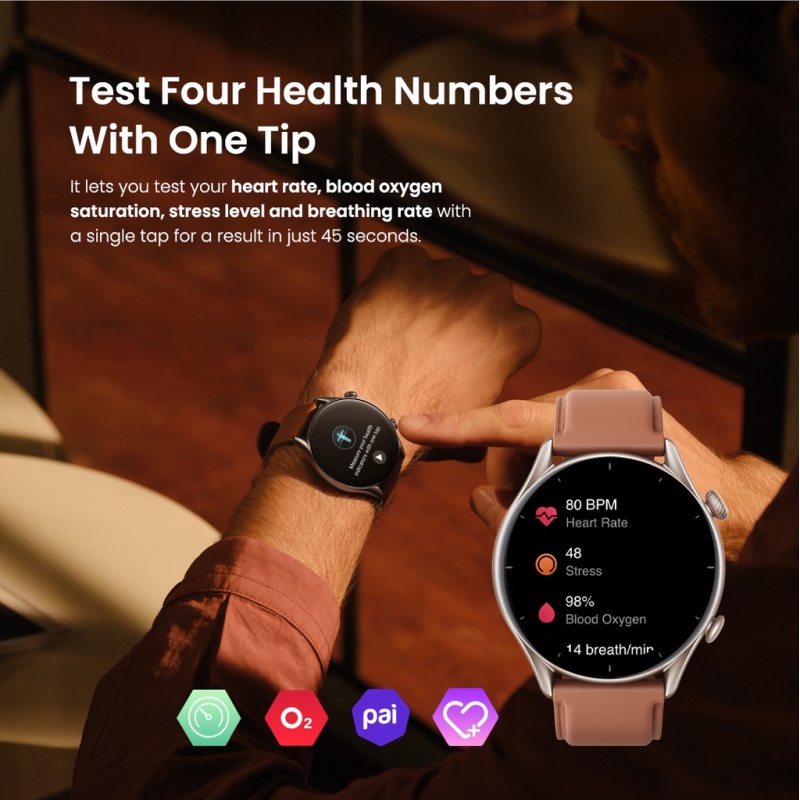 Amazfit GTR 3 Pro SmartWatch 1.45&quot; AMOLED fashion Scrren,GPS,150+ Sports Modes Bluetooth Call Music Control 5 ATM waterproof jam tangan with Heart Rate SpO2