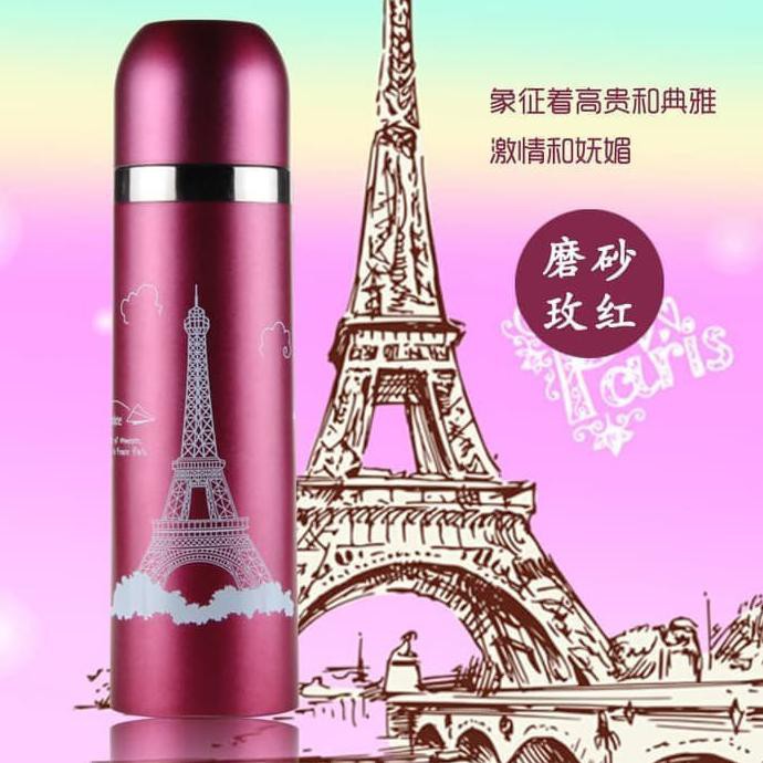 Bergaransi Termos Paris | Thermos Kecil Mini 500Ml | Termos Air Panas Stainless - Silver Bagus