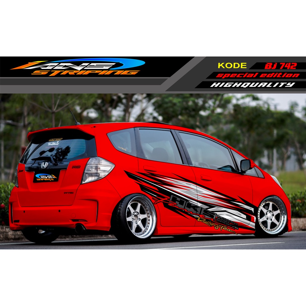 VARIASI STICKER MOBIL HONDA BRIO AGYA JAZZ AVANZA YARIS / DECAL STICKER MOBIL JAZZ / STIKER MOBIL