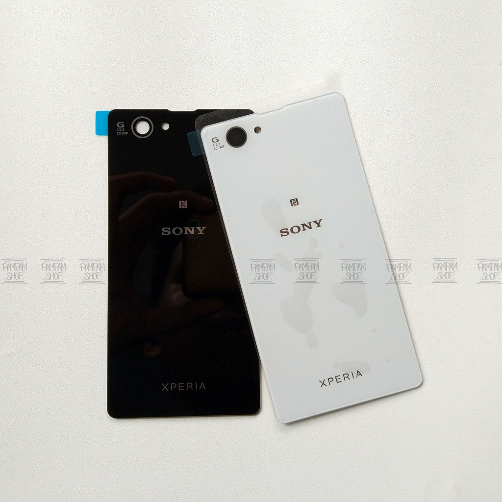 Tutup Belakang Baterai Casing Backdoor Back Door Cover Sony Xperia Z1 Mini Original OEM Hitam Putih