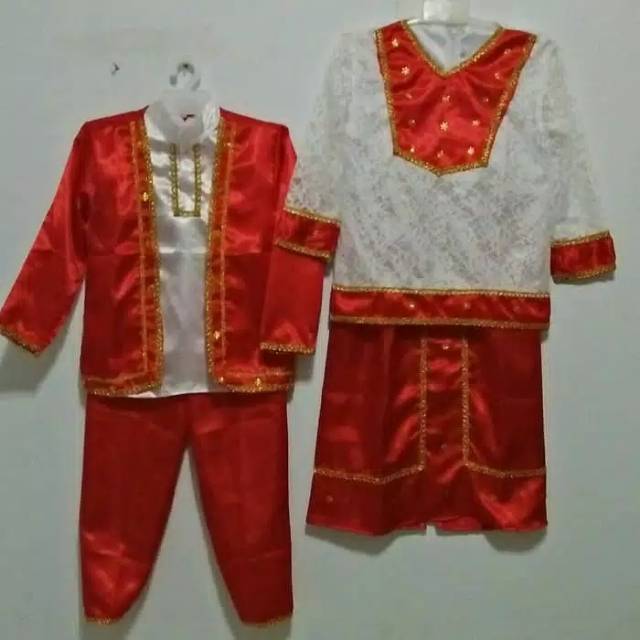  Baju  adat  maluku  ambon anak  perempuan laki laki kostum 