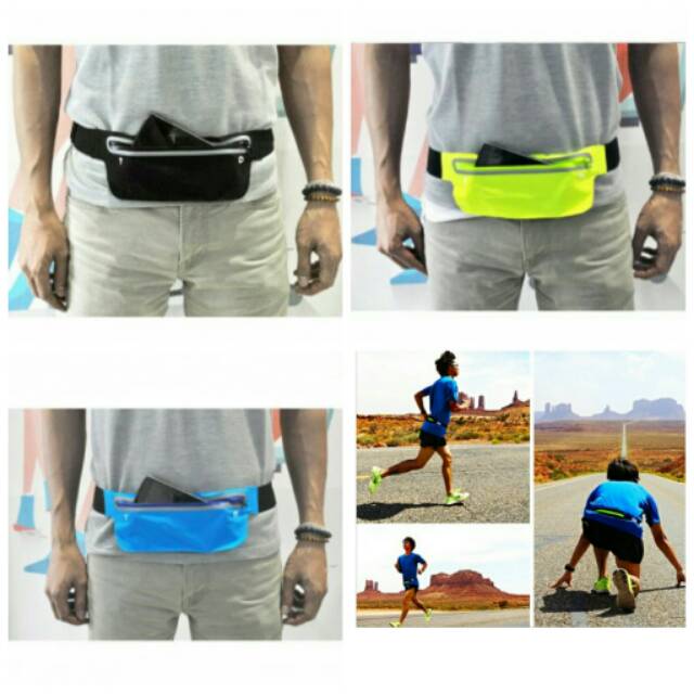 Tas Pinggang Waterproof Sports Belt with Flat Pocket - ZE-WP300