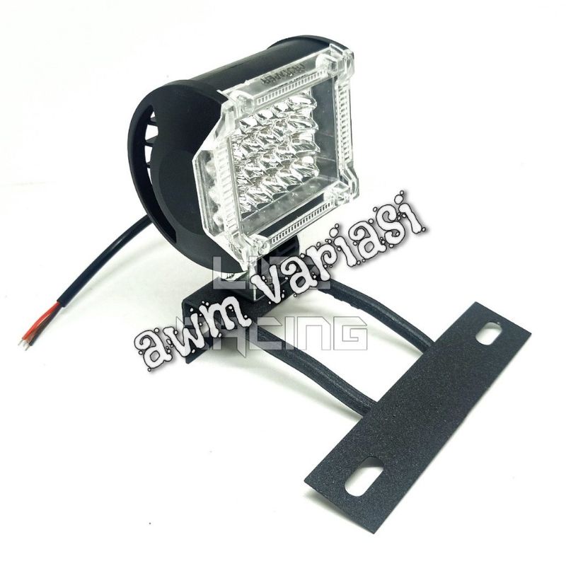 [PAKET]Lampu Tembak Sorot CWL 24 Mata Led Flash Senja Blue Red + Breket RX - KING RX-Z &amp; RX + Speial