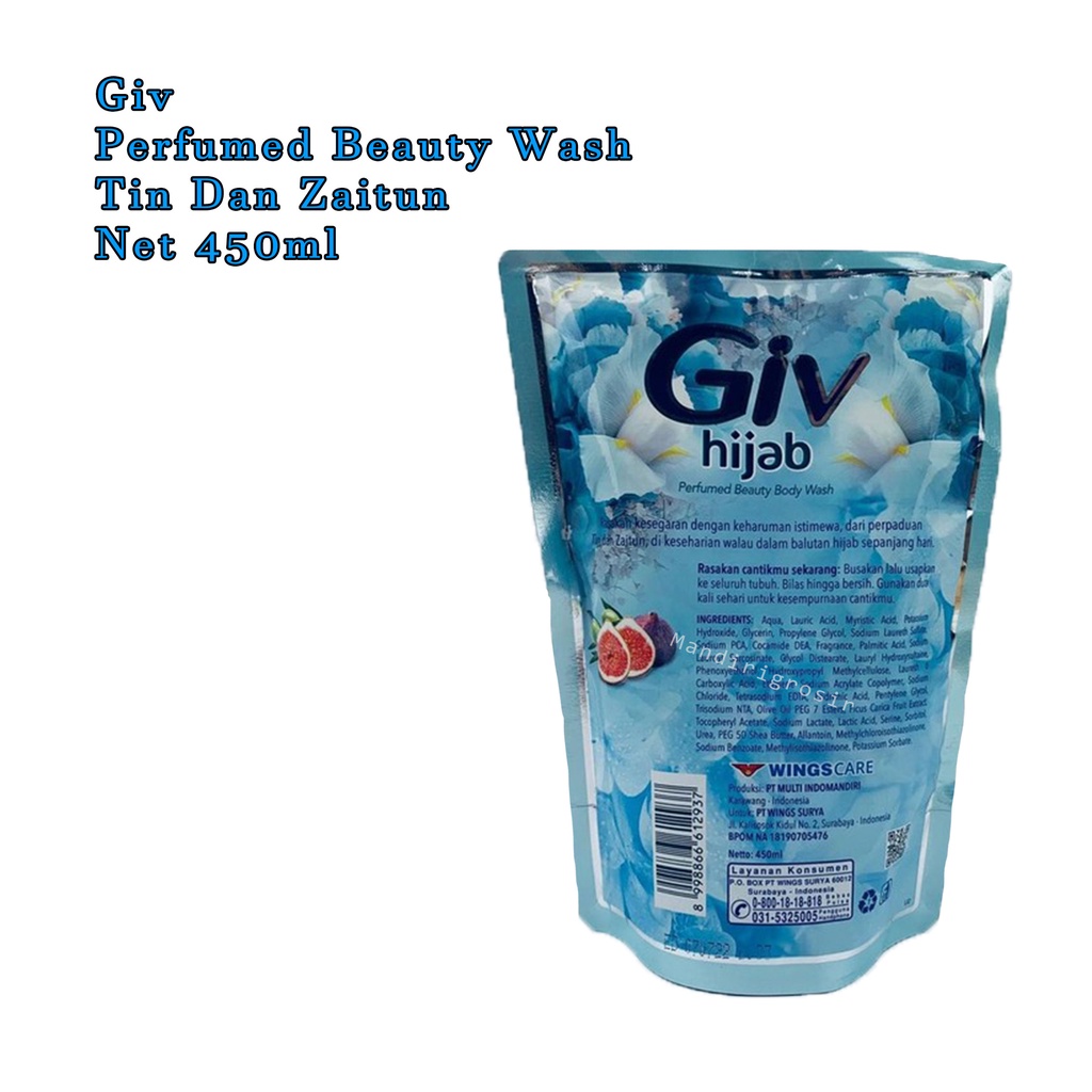 Sabun Cair * Giv * perfumed beauyt wash *Tin dan zaitun* 450ml