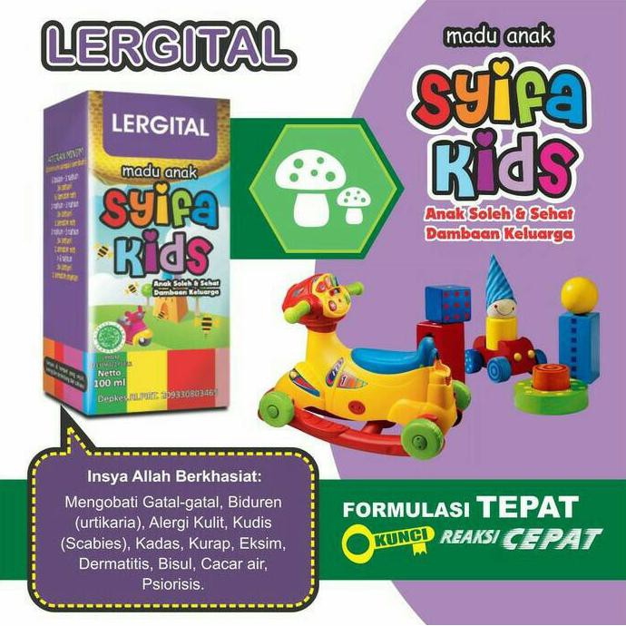 

Madu Anak Syifa Kids LERGITAL Alergi Dan Gatal