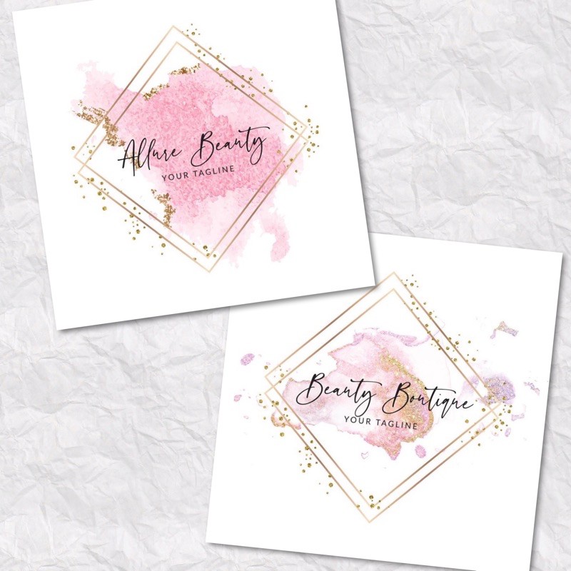 (DRAN WATERCOLOR) JASA DESIGN LOGO BISNIS JASA DESAIN LOGO OLSHOP JASA BIKIN LOGO MURAH