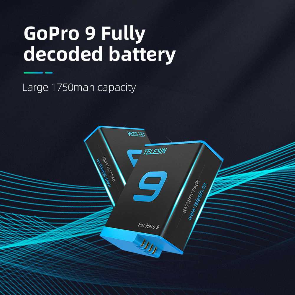 Telesin Baterai GoPro Hero 9 1750mAh - GP-BTR-901-Hitam