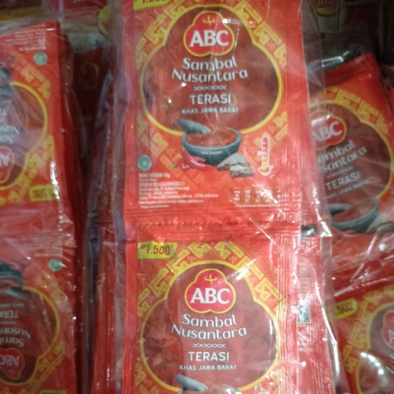 Sambal Terasi ABC saset @18gr per pack (10bh)