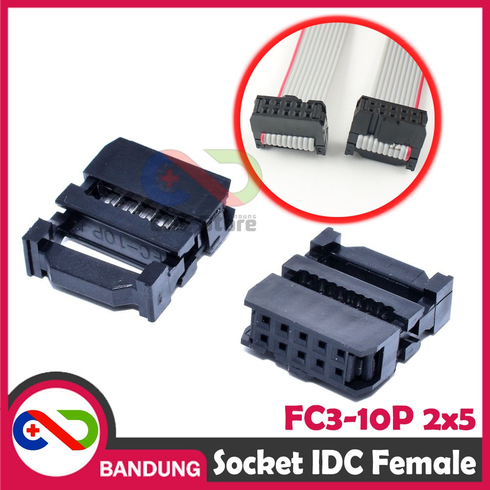 FC3-10P SOCKET SOKET AMPHENOL IDC 2x5 10PIN HEADER FEMALE ISP